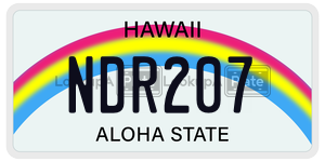 NDR207  license plate in HI
