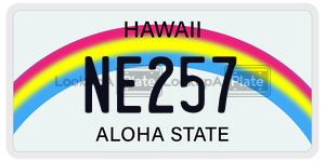 NE257  license plate in HI