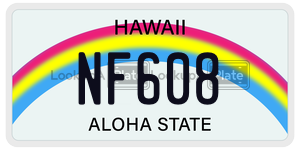 NF608  license plate in HI