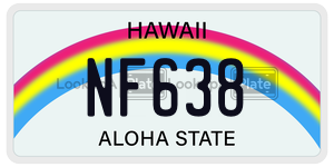 NF638 license plate in Hawaii