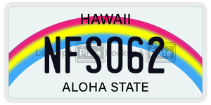 NFS062  license plate in HI