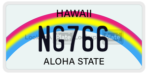 NG766  license plate in HI
