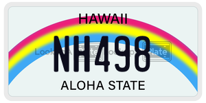 NH498  license plate in HI
