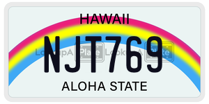 NJT769  license plate in HI