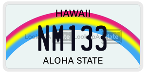 NM133  license plate in HI