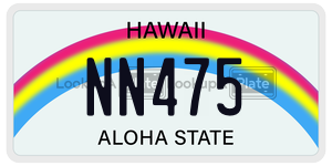 NN475 license plate in Hawaii