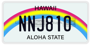 NNJ810 license plate in Hawaii