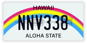 NNV338  license plate in HI