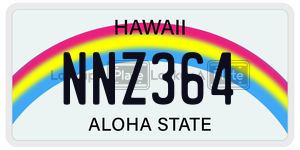 NNZ364 license plate in Hawaii