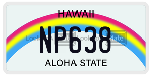 NP638  license plate in HI