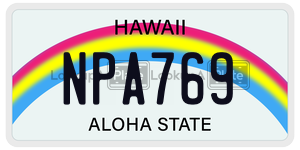 NPA769  license plate in HI