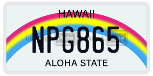 NPG865  license plate in HI
