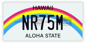 NR75M  license plate in HI