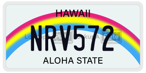 NRV572 license plate in Hawaii