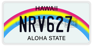 NRV627  license plate in HI