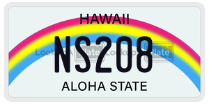 NS208  license plate in HI
