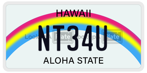 NT34U  license plate in HI