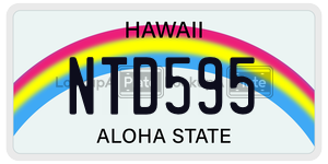 NTD595 license plate in Hawaii