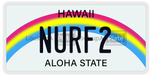 NURF2  license plate in HI