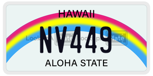NV449  license plate in HI