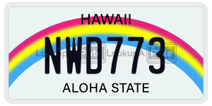 NWD773  license plate in HI