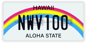 NWV100  license plate in HI