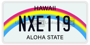 NXE119  license plate in HI