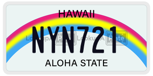 NYN721  license plate in HI