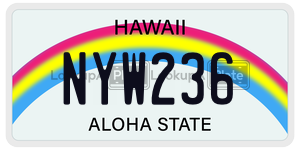 NYW236  license plate in HI