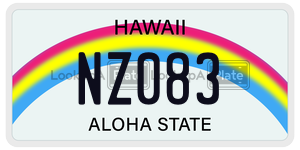 NZ083 license plate in Hawaii