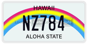 NZ784  license plate in HI