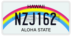 NZJ162  license plate in HI