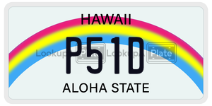 P51D  license plate in HI
