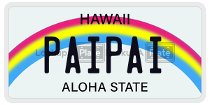 PAIPAI  license plate in HI