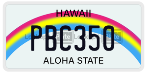 PBC350  license plate in HI