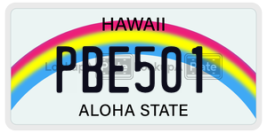 PBE501  license plate in HI