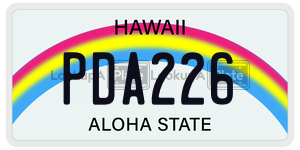 PDA226  license plate in HI