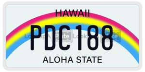 PDC188  license plate in HI
