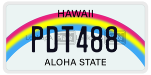 PDT488  license plate in HI
