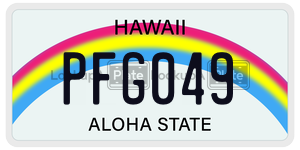 PFG049  license plate in HI