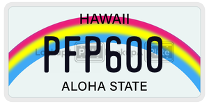 PFP600  license plate in HI