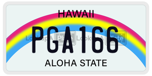 PGA166  license plate in HI