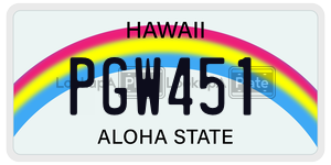 PGW451  license plate in HI