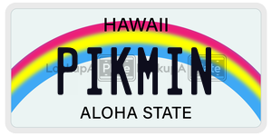 PIKMIN  license plate in HI
