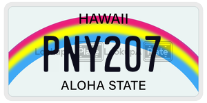 PNY207  license plate in HI