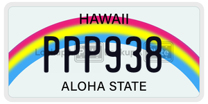 PPP938  license plate in HI