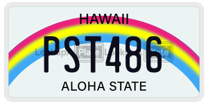 PST486  license plate in HI