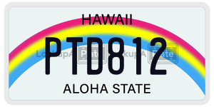 PTD812  license plate in HI