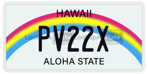 PV22X  license plate in HI