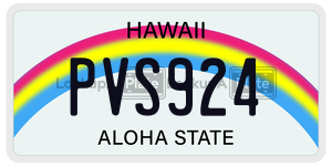 PVS924  license plate in HI